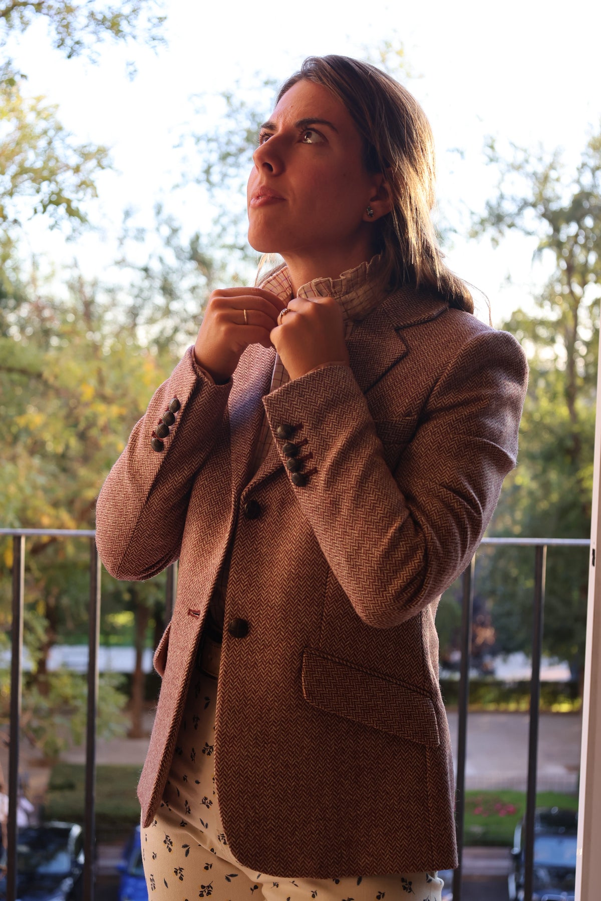 Chaqueta Deauville de lana, puesta en exterior — VALRIC