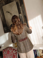 Gstaad Austrian jacket in cashmere and wool, back view — VALRIC