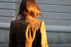 Florence coat in cashmere and wool, back view outdoors — VALRIC