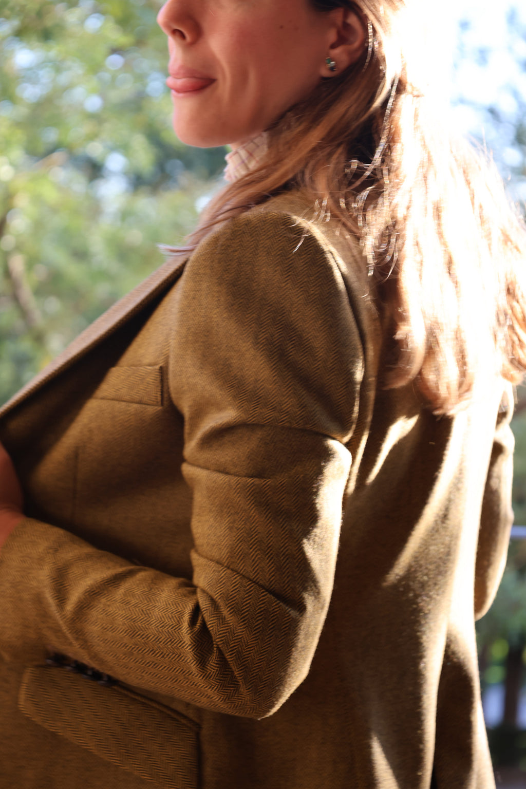 Milan jacket in cashmere and wool, sleeve detail — VALRIC