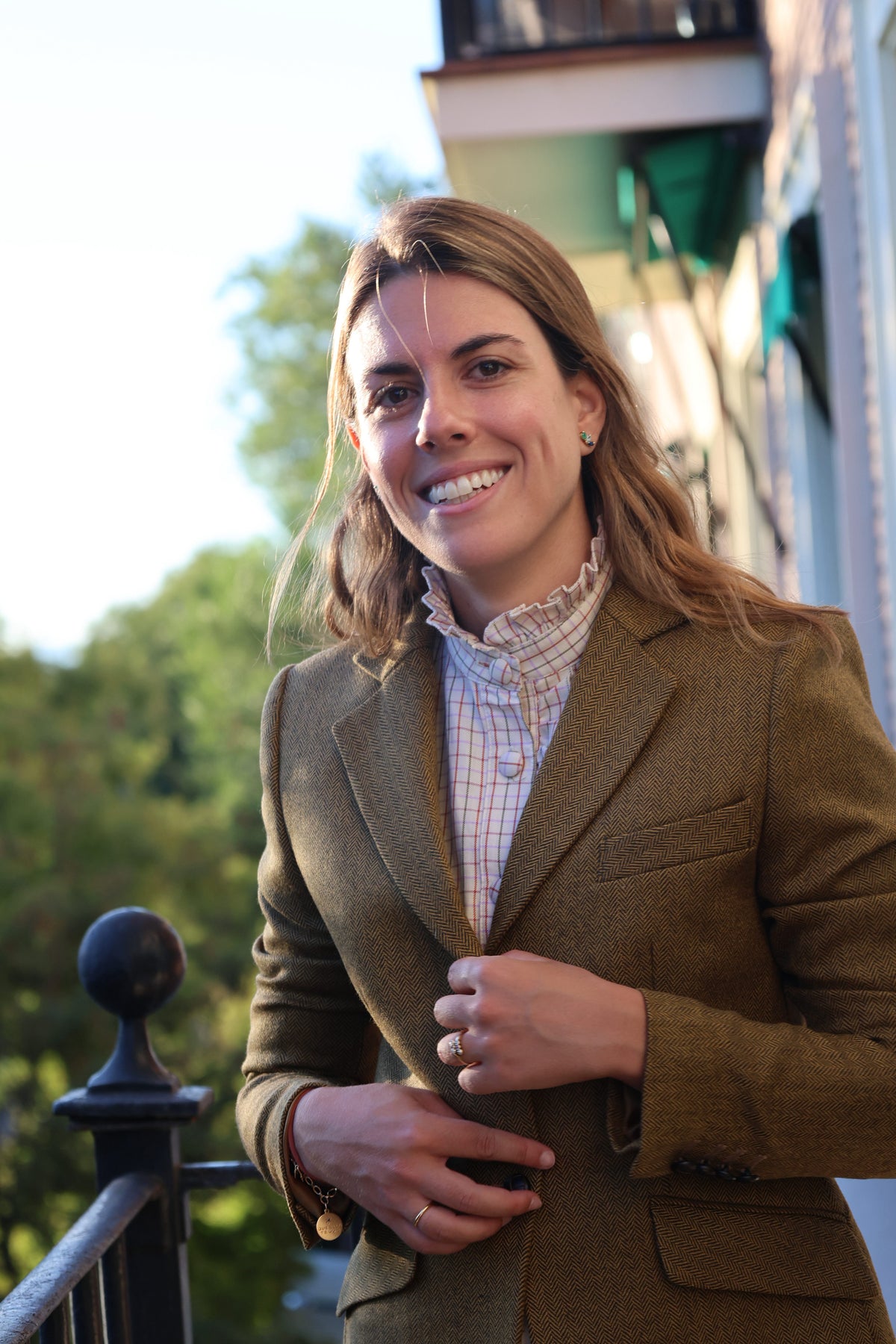 Milan jacket in cashmere and wool, portrait outdoors — VALRIC