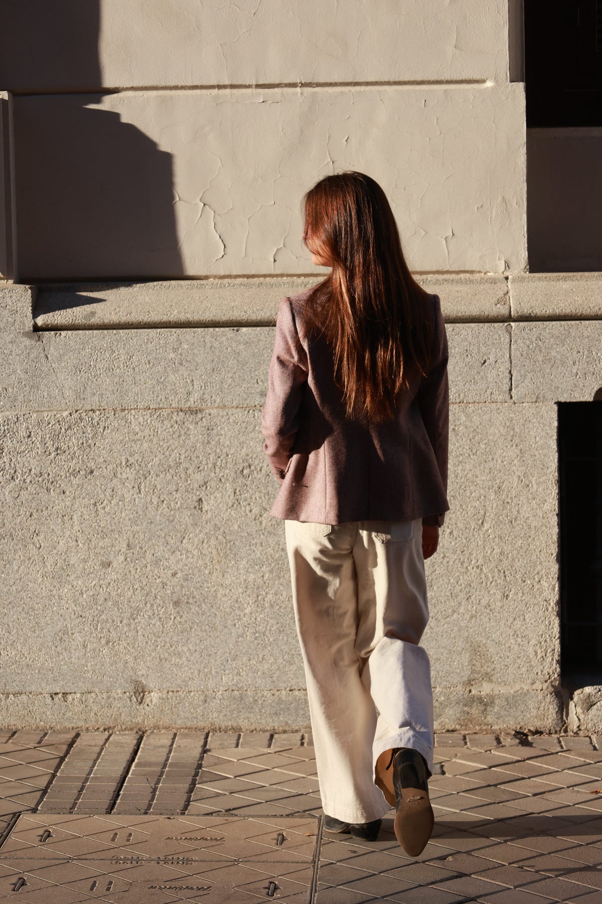Chaqueta Deauville de lana, vista de espalda — VALRIC