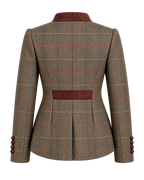 Gstaad Austrian jacket in green cashmere and wool tweed, back view — VALRIC