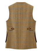 Tiradora de hombre en tweed camel, cachemir y lana, vista de espalda — VALRIC