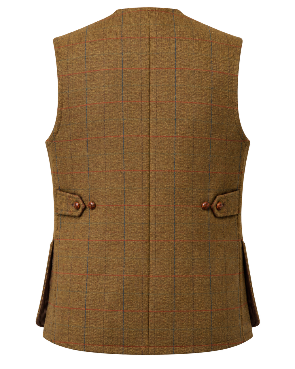 Tiradora de hombre Chelsea en tweed marrón, cachemir y lana, vista de espalda — VALRIC