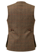 Tiradora de hombre Gstaad en tweed verde, cachemir y lana, vista de espalda — VALRIC