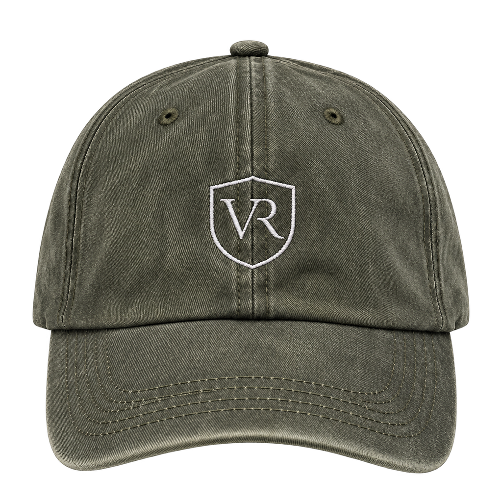 Gorra VALRIC verde de algodón con el escudo bordado, vista frontal