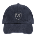 Gorra VALRIC azul de algodón con el escudo bordado, vista frontal
