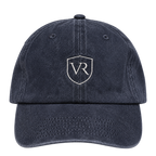 Gorra VALRIC azul de algodón con el escudo bordado, vista frontal