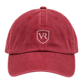 Gorra VALRIC roja de algodón con el escudo bordado, vista frontal