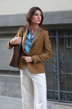 Milan jacket in cashmere and wool, front view — VALRIC